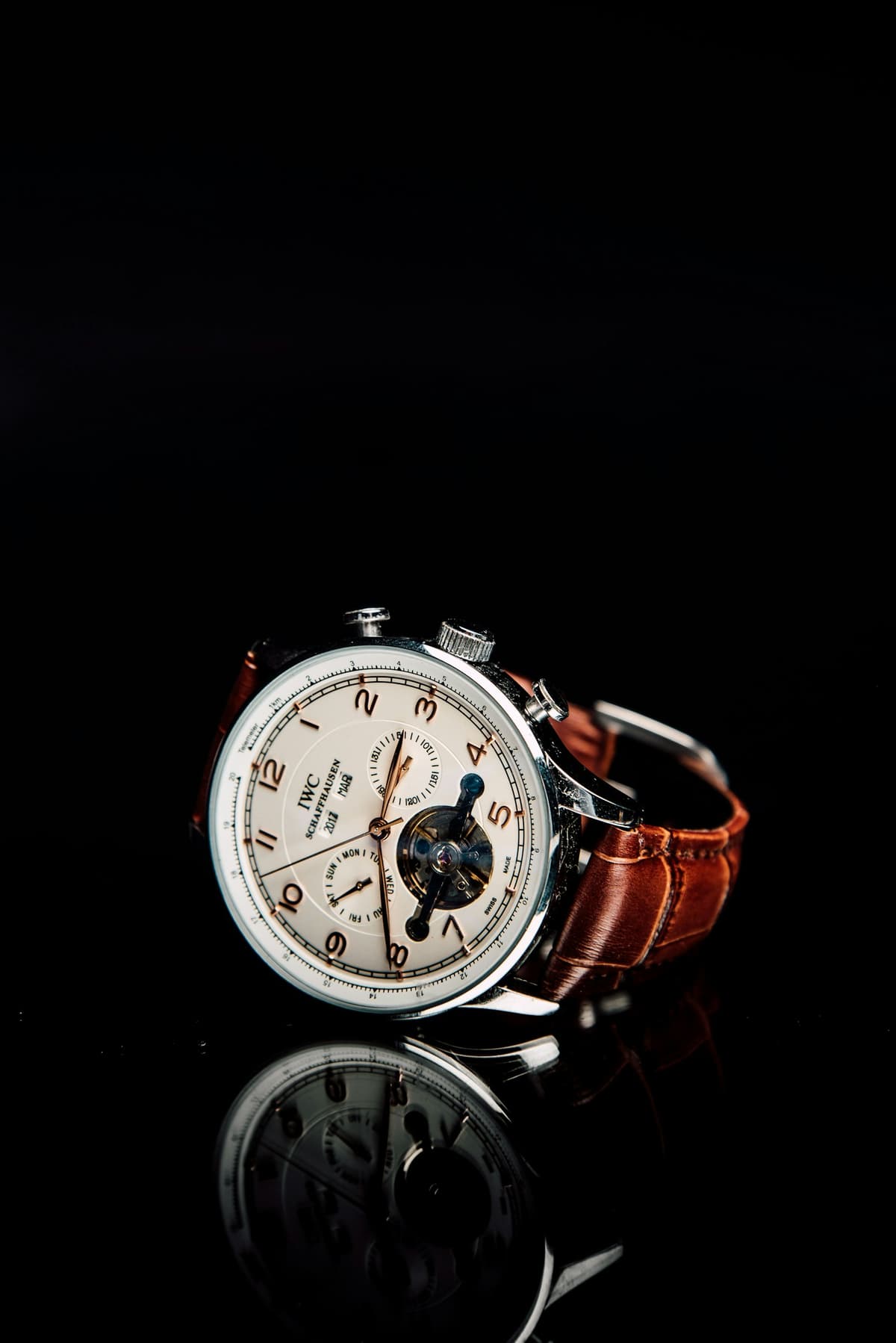 Leather-Strap Chronograph