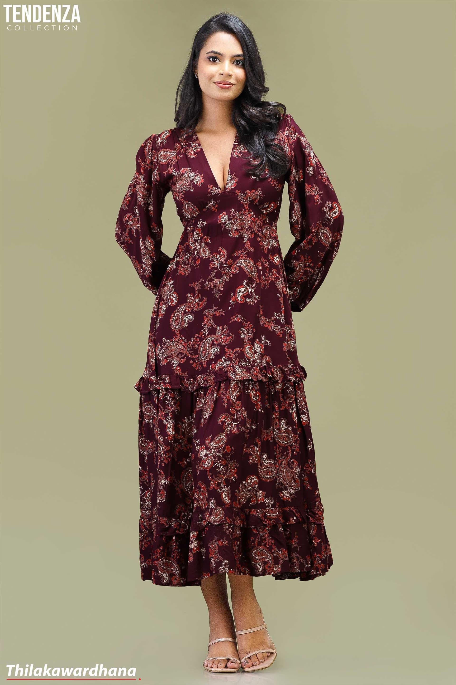 Deep V Neck Maxi Dress — photo 1 of 3