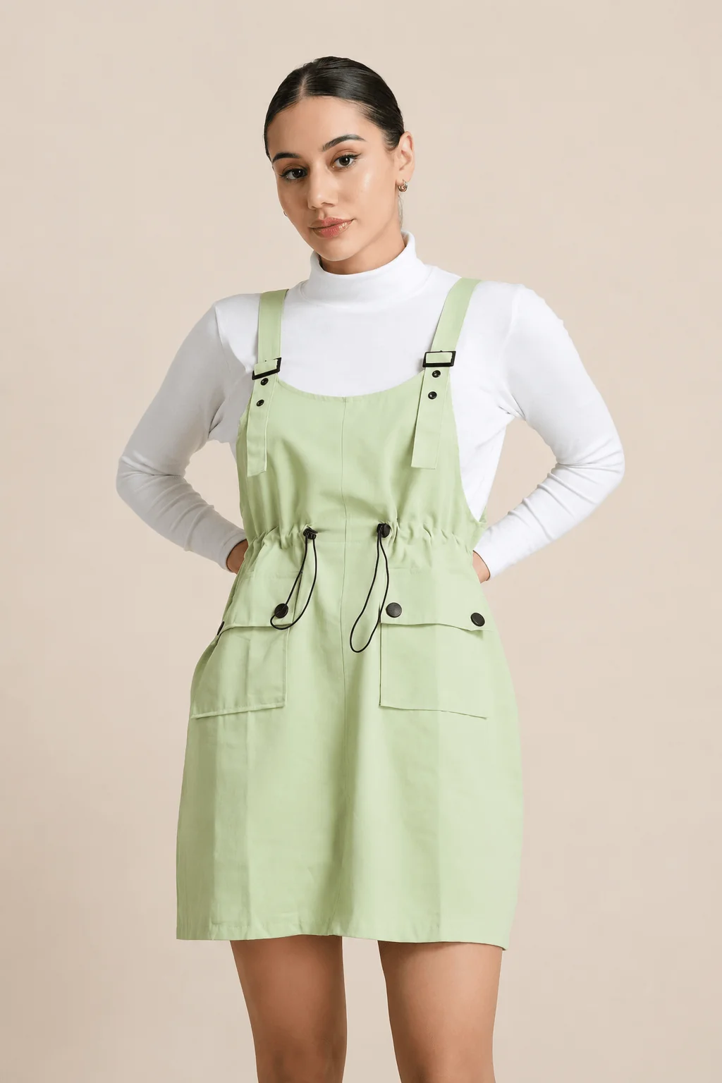 Blush Utility Dungaree Dress — photo 1 of 3